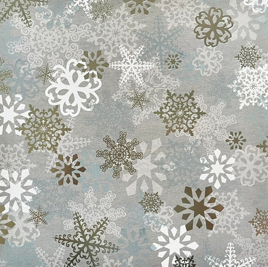 Vintage Market - The Paper Studio - Silver Snowfall Serenade 12x12 Single-Sided Paper