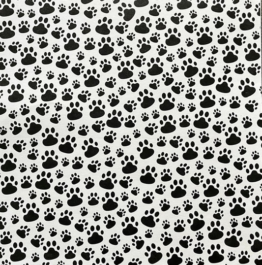 Vintage Market - The Paper Studio - Black & White Paw Prints (2 Sheets)