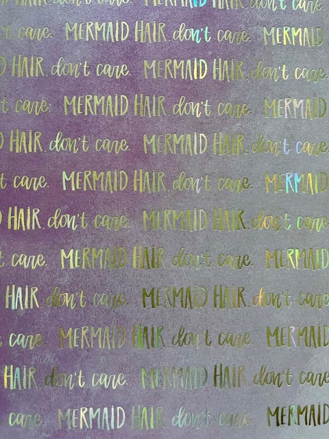Vintage Market - Mermaid Dreams - Mermaid Hair, Don't Care 12x12 Single-Sided Paper