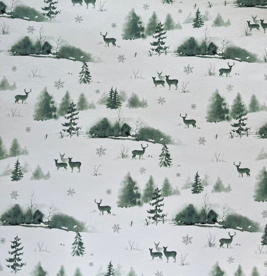 Vintage Market - Snow Pines - Silent Pines & Snowfall 12x12 Single-Sided Paper