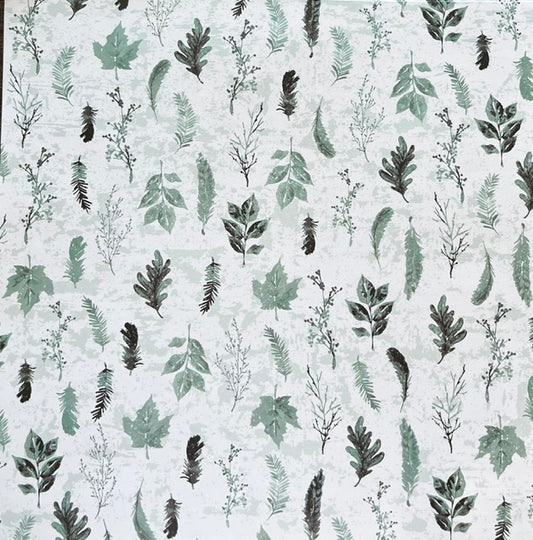 Vintage Market - Snow Pines - Woodland Whisper 12x12 Single-Sided Paper