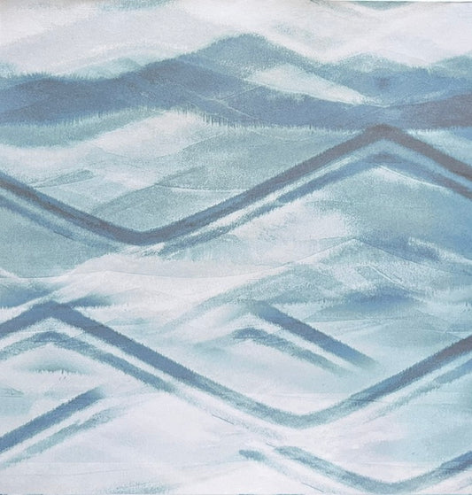 Vintage Market - Snow Pines - Winter Mountain Mist 12x12 Single-Sided Paper