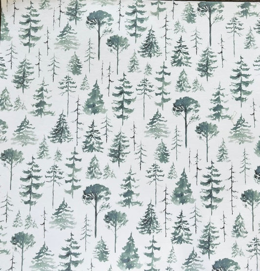 Vintage Market - Snow Pines - Whispering Winter Woods 12x12 Single-Sided Paper