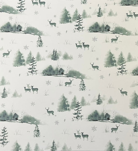 Vintage Market - Snow Pines - Peaceful Winter Meadow 12x12 Single-Sided Paper