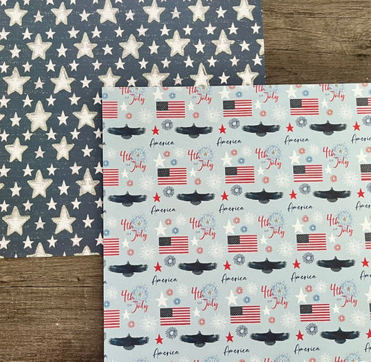 Vintage Market - Parker Lane - Stars & Freedom Flight 12x12 Double Sided Paper
