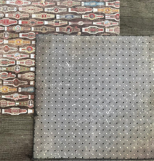 Vintage Market - idea-ology - Vintage Smoke & Style 12x12 Double-Sided Paper