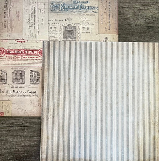 Vintage Market - idea-ology - Merchant's Ledger 12x12 Double-Sided Paper