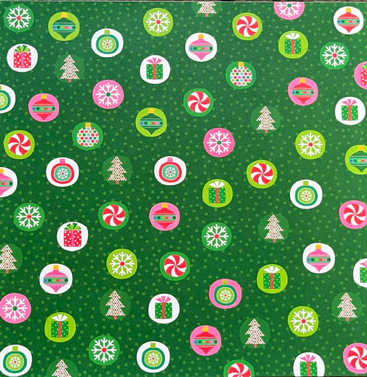 Vintage Market - Mambi - Evergreen Christmas Confetti 12x12 Single-Sided Paper
