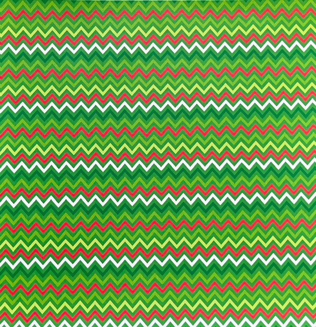 Vintage Market - Mambi - Christmas Zigzag Cheer 12x12 Single-Sided Paper