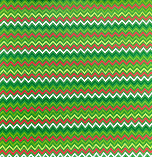 Vintage Market - Mambi - Christmas Zigzag Cheer 12x12 Single-Sided Paper