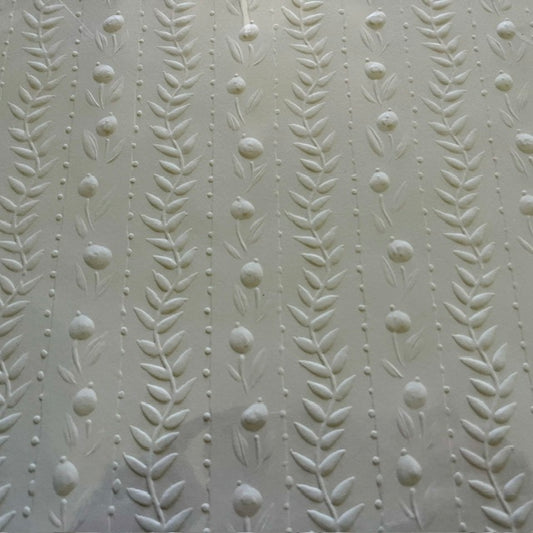 Vintage Market - K & Company - Chloe Vine Stripe Embossed Ivory Paper