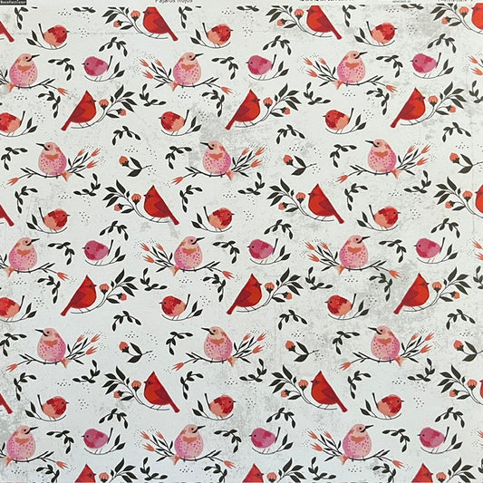 Vintage Market - Recollections - Red Bird 12x12 Single-Sided Paper