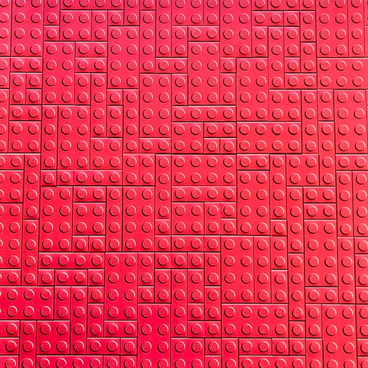 Vintage Market - Creative Imaginations - Red Lego Embossed 12x12 Single-Sided Paper