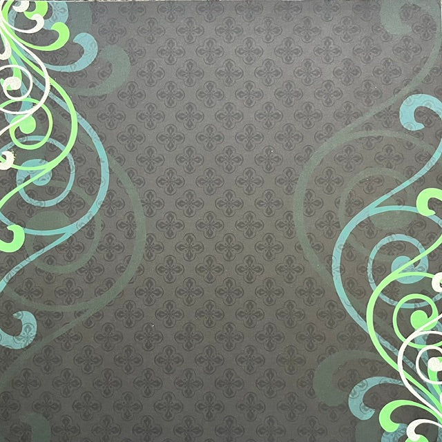 Vintage Market - Midnight Flourish 12x12 Single-Sided Paper