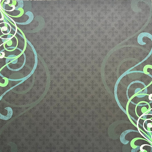 Vintage Market - Midnight Flourish 12x12 Single-Sided Paper