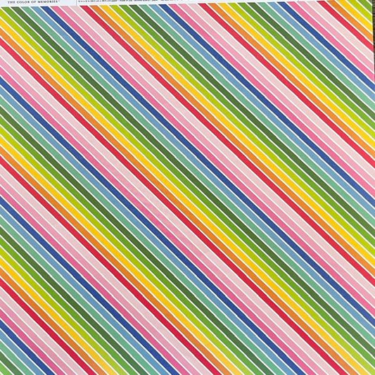 Vintage Market - American Crafts - Eainbow Memory Lane 12x12 Single-Sided Paper