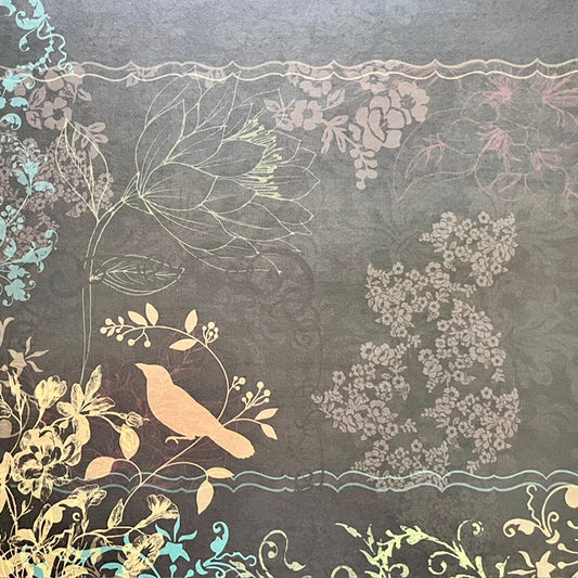 Vintage Market - Midnight Garden Serenade 12x12 Single-Sided Paper