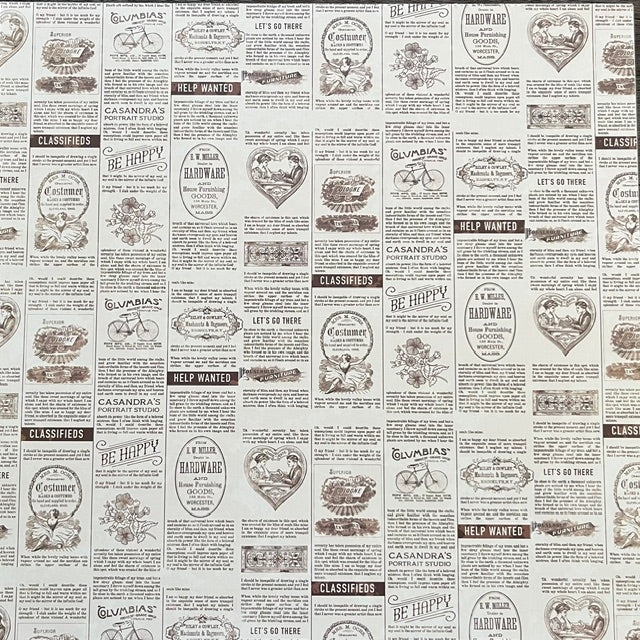 Vintage Market - Vintage Market Gazette 12x12 Single-Sided Paper