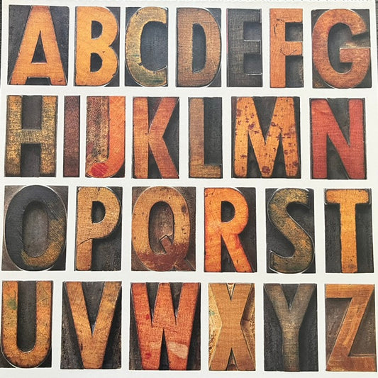 Vintage Market - Rustic Type Foundry 12x12 Single-Sided Paper