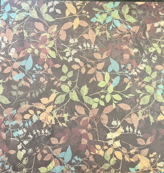 Vintage Market - Twilight Songbird Garden 12x12 Single-Sided Paper