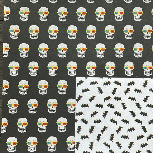 Vintage Market - Die Cut with a View - #-D Skull Squad 12x12 Double-Sided Paper