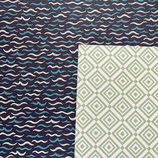 Vintage Market - COLORBOK - Island Tides & Trellis Skies 12x12 Double-Sided Paper