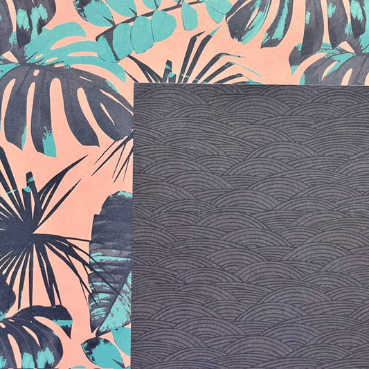 Vintage Market - COLORBOK - Sunset Palms & Island Waves 12x12 Double-Sided Paper