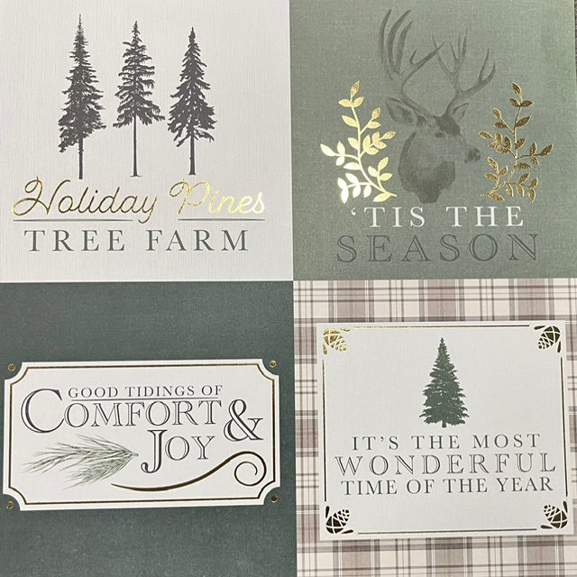 Vintage Market - Recollections - Holiday Pines & Tidings 12x12 Single-Sided Paper