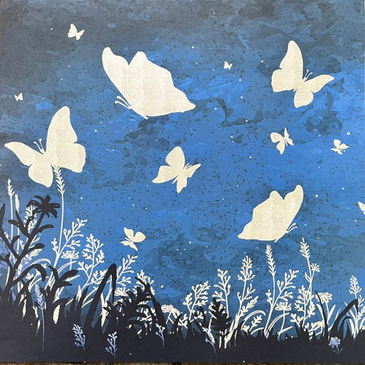 Vintage Market - Recollections - Moonlit Butterfly Dance 12x12 Single-Sided Paper
