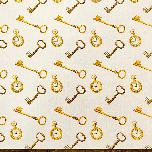 Vintage Market - Recollections - Keys to the Enchanted Realm 12x12 Single-Sided Paper