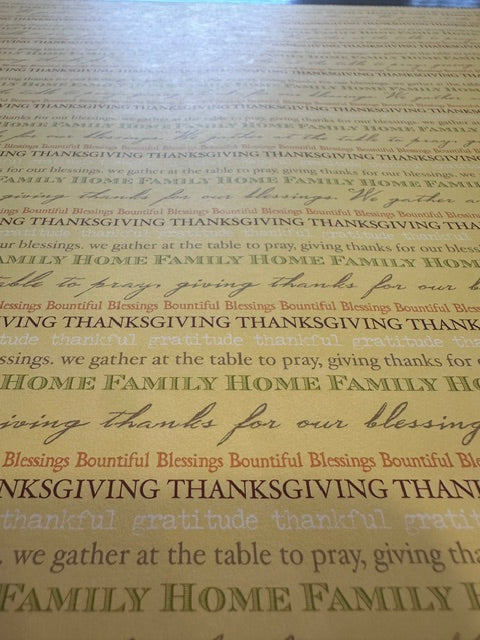 Vintage Market - DieCuts With a View - Thanksgiving Words 12x12 Paper