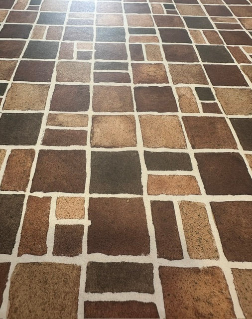 Vintage Market - Provo Craft - Brown Tiles 12x12 Paper (2 sheets)