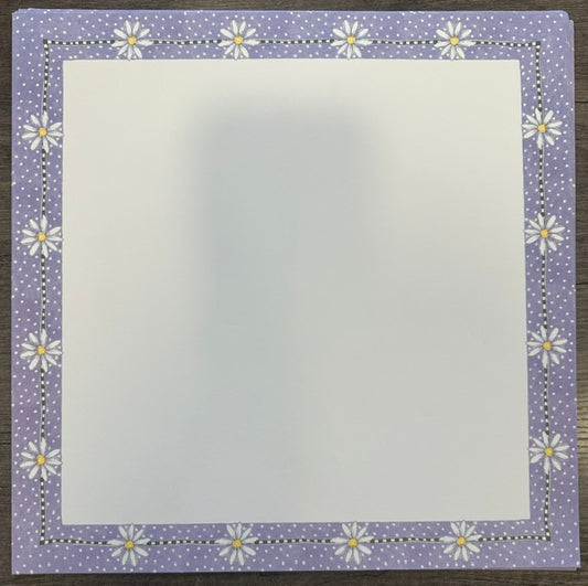Vintage Market - Me & My Big Ideas - Lavender Daisy Dreams Frame 12x12 Paper