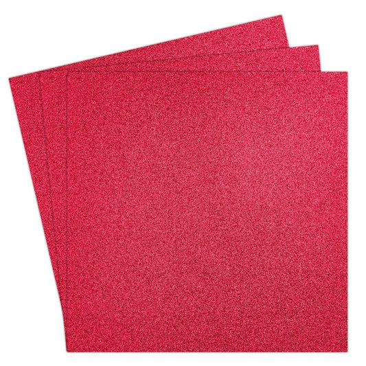 Glitter Paper 12x12 -Rosy