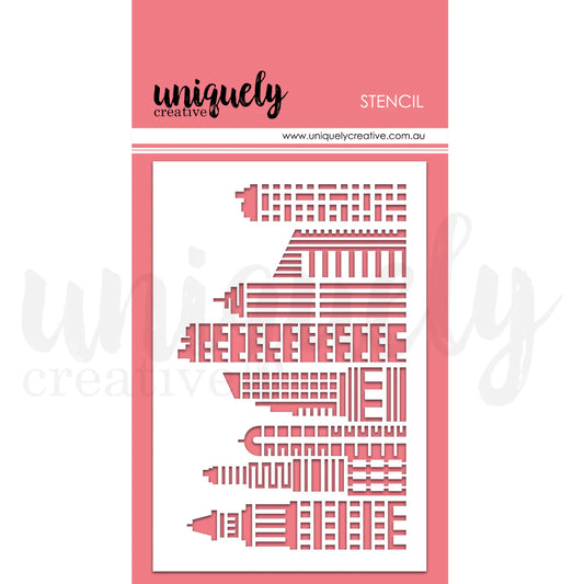 Uniquely Creative-City Scene Stencil