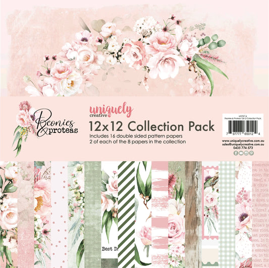 Uniquely festive-Peonies & Proteas 12x12 Collection Pack