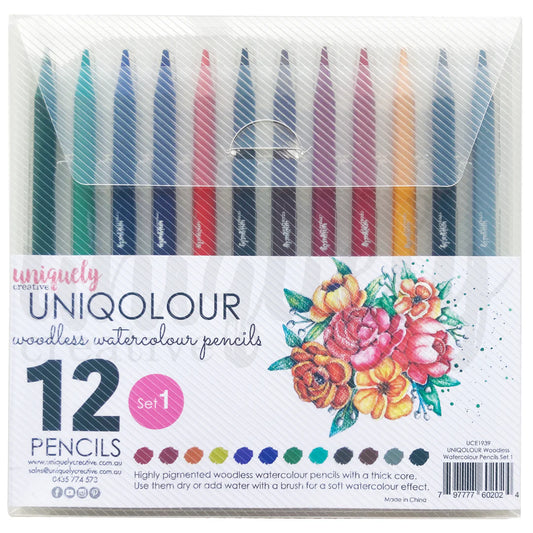 Uniqolour Woodless Watercolor Pencils -Set 1