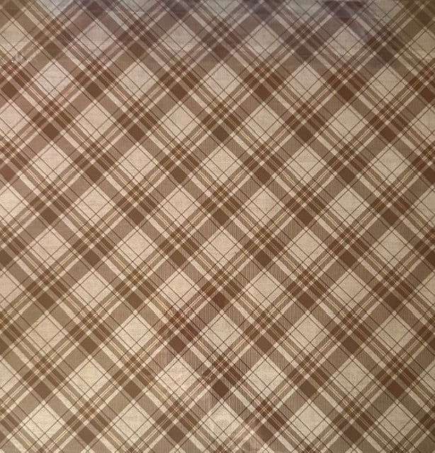 Vintage Market - Happy Pawlidays - Cozy Cabin Plaid 12x12 Single-Sided Paper