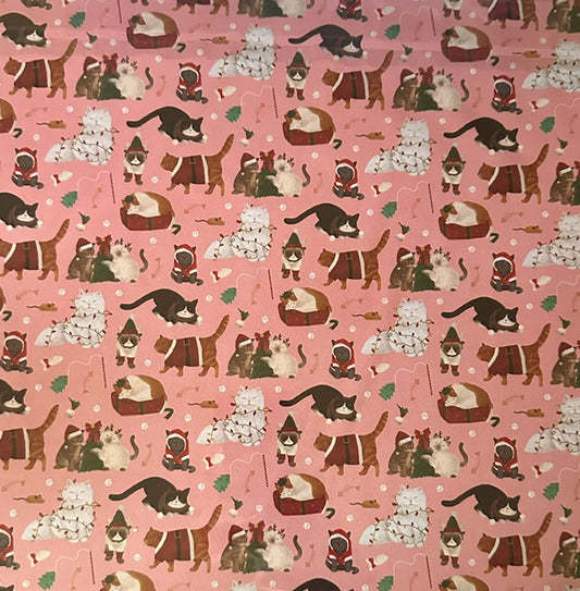Vintage Market - Happy Pawlidays - Santa Claws & Cozy Cats 12x12 Single-Sided Paper