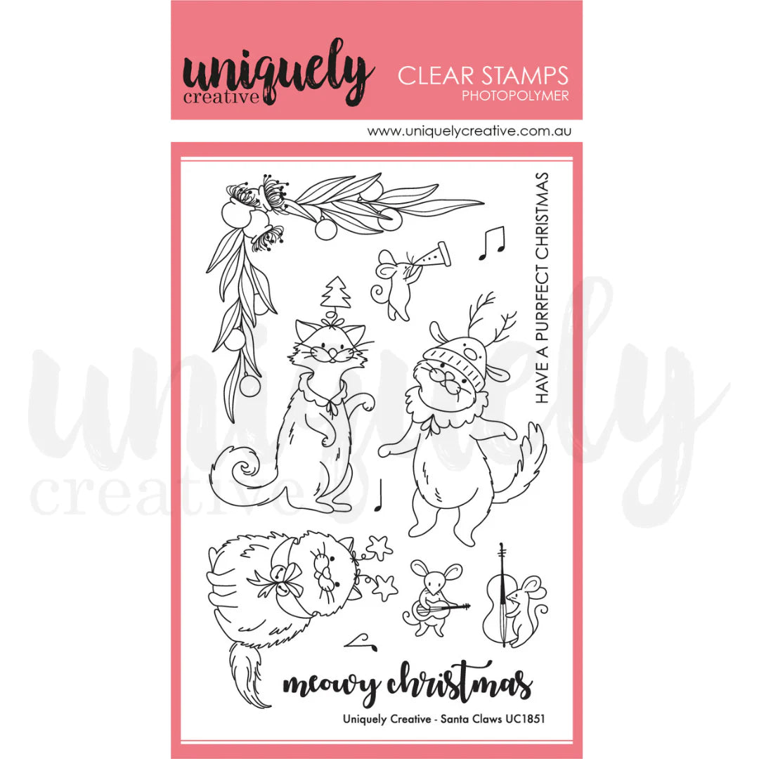 Uniquely Creative-Santa Claws Stamp