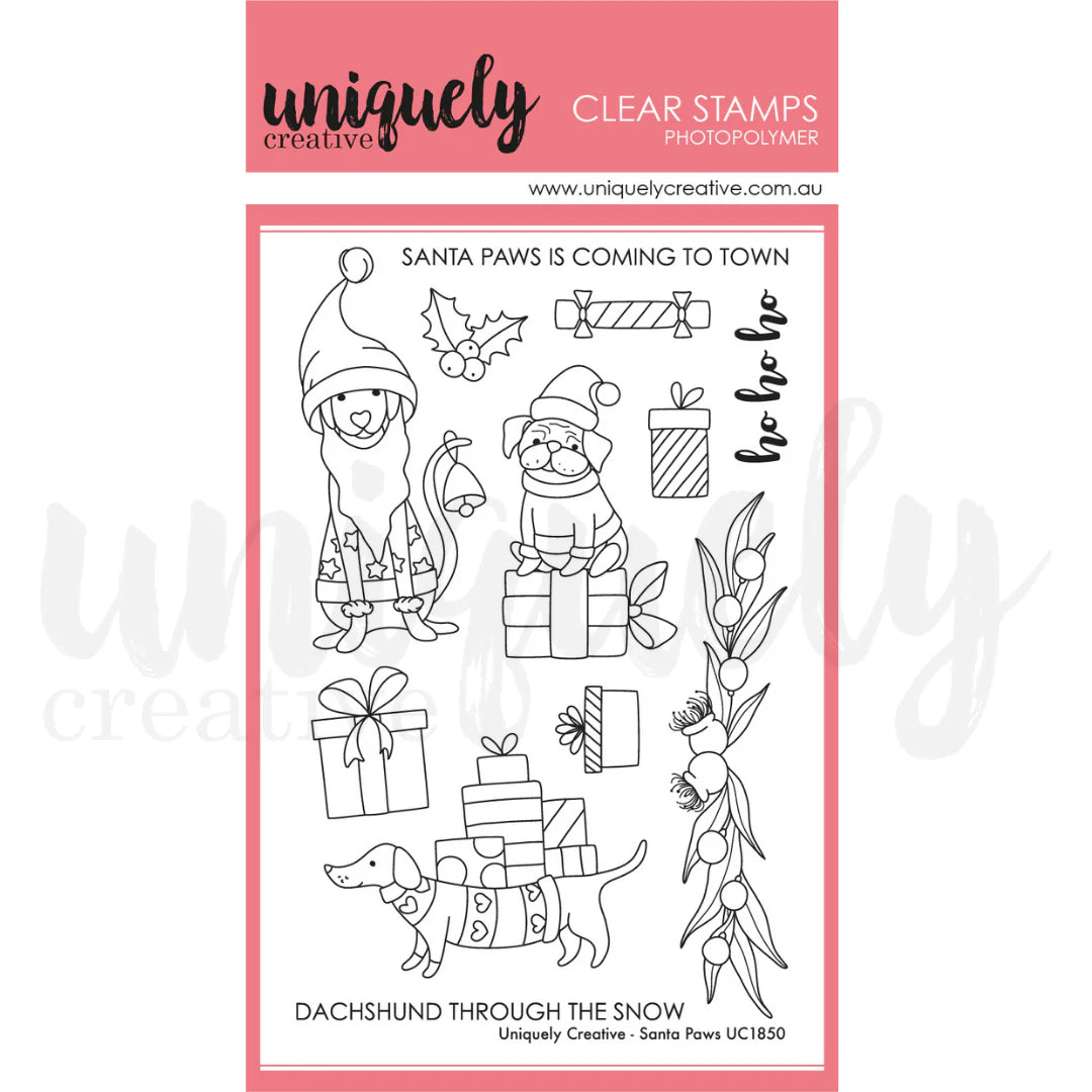 Uniquely Creative-Santa Paws Stamp