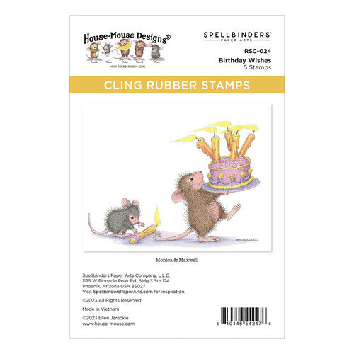 Spellbinders-House Mouse- Birthday Wishes