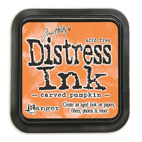 Distress Ink-Carved Pumpkin