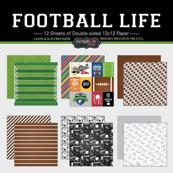 Scrapbook Customs- Football Life Paper Pack