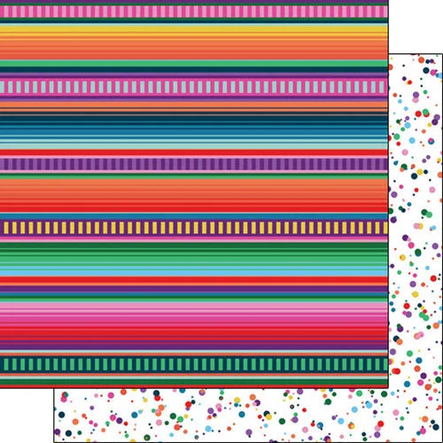 Scrapbook Customs- Fiesta Blanket & Confetti 12x12 Paper