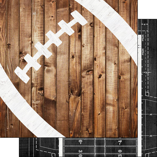 Scrapbook Customs- Football Wood