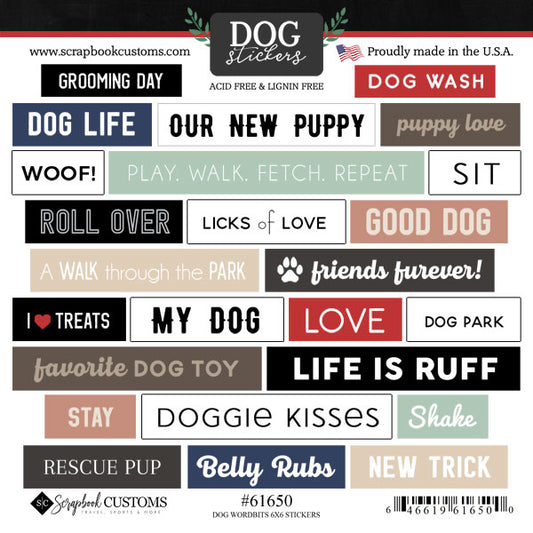 Scrapbook Customs- Dog Wordbits