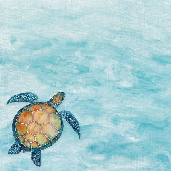 Scrapbook Customs- Sea Turtles-Double Sided 12x12 Paper