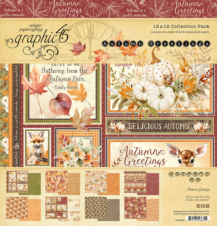 Graphic 45- Autumn Greetings Collection Pack