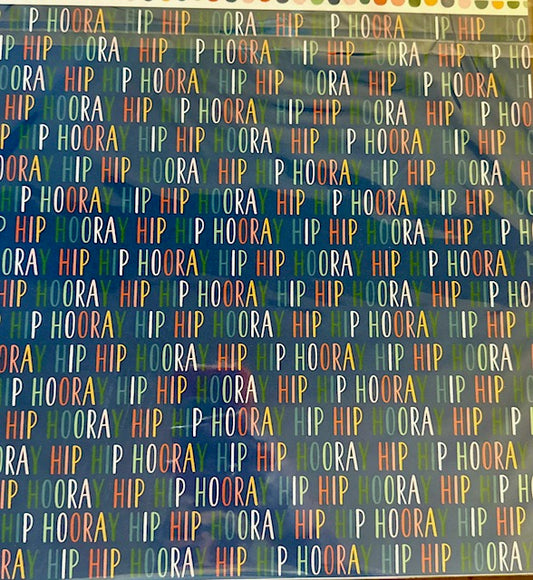 Vintage Market - Hip Hip Hooray Parade 12x12 Single-Sided Paper